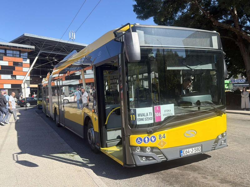 Trolejbus sa objave o obnovljenoj liniji Otoka – Vogošća